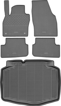 OEM Juego De Alfombrillas De Goma Para Coche Y Alfombrilla Para Maletero Del Seat Ibiza V Hatchback De 2017