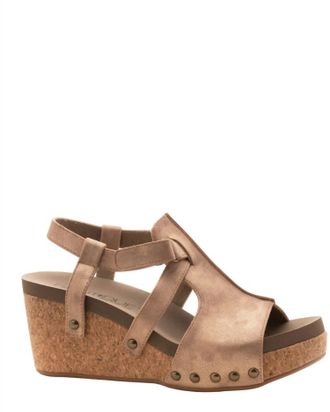 Corkys Footwear Womens Seltzer Wedge Sandals In Penny