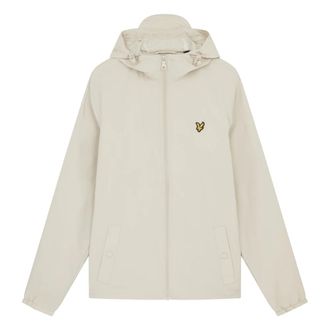 Lyle & Scott Zip Through Hooded Jacket - Heren - Zomerjassen - Beige - L - Polyester - Jassen