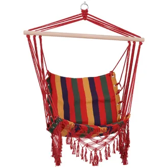 OUTSUNNY Hammock Chair Swing Colourful Striped Seat Porch Indoor Outdoor Hanging | TJ Hughes