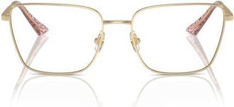 Jimmy Choo London 55mm Pillow Optical Glasses in Pale Gold/demo Lens at Nordstrom