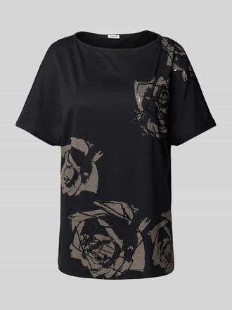 Esprit T-Shirt mit floralem Muster in Black, Größe S