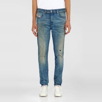 Diesel Slim Regular Waist 2062 D-Strukt Joggjeans, Medium blue, Zip fly