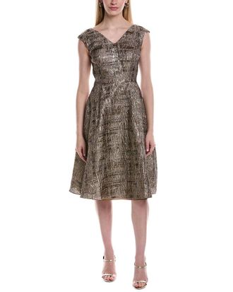 Rene Ruiz V-Neck Cap Sleeve A-Line Cocktail Dress