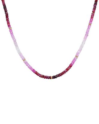 Jewelmak 14K Ruby Necklace