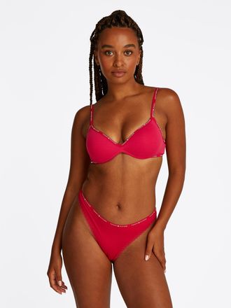 Tommy Hilfiger Push-up-BH WIRELESS PUSH UP BRA, Damen, Gr. XS (34), N-Gr, rosa (vivacious pink), Jersey, Obermaterial: 90% Baumwolle, 10% Elasthan, TOMMY HILFIGER UN