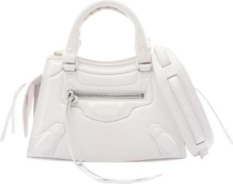 Balenciaga Pre-owned Vintage Leren Handtas - Dames - Vintage Handtas - Wit - ONE Size - Leer - Vintage