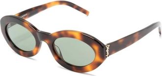 Saint Laurent M136 Zonnebril - Dames - Zonnebrillen - Bruin - 52 MM - Nylon - Accessoires