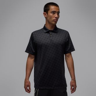Nike Jordan Mens Jordan Sport Printed Golf Polo in Black | HV1155-010
