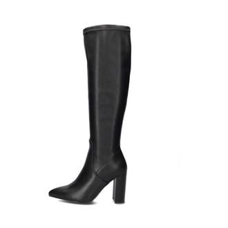 Omoda Schoenen, Dames, Zwart, 39 EU, Leer, Zwarte Hoge Laarzen 0492-10