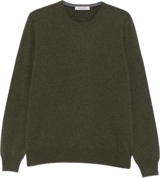 La Fileria Maglione girocollo in cashmere - Verde