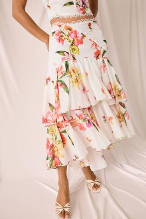 Charo Ruiz Ibiza Womens Grove Long Skirt In White Bliss