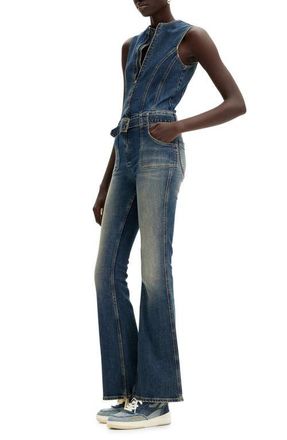 Desigual Danas Sleeveless Denim Jumpsuit in Blue at Nordstrom, Size X-Large