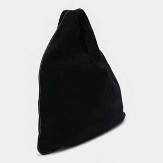 The Row Womens Leather Hobo Black