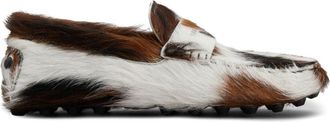 Tod's multi-colour calf-hair loafers - men - Calf Hair/Calf Leather/Calf Hair/Rubber - 11 - White