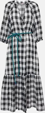 Eres Chess printed cotton midi dress