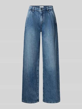 Gina Tricot Wide Leg Jeans im Used-Look in Blau, Gr&ouml;&szlig;e 34