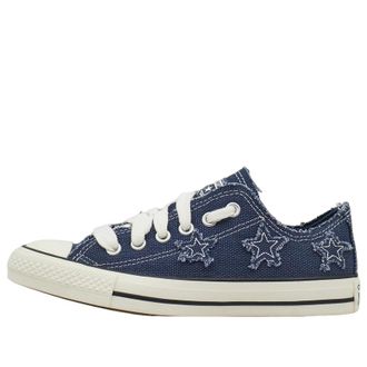 Converse Chuck Taylor All Star Lo Distressed Stars Seasonal Blue Navy A20568C
