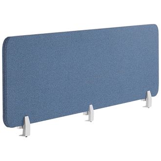 Beliani Panel Separador Azul 180 X 40 Cm Poli&eacute;ster Pet Pantalla Ac&uacute;stica Oficina Wally