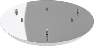 Top-Light Rosone Tondo Metallo Cromo 3 Fori D40Cm