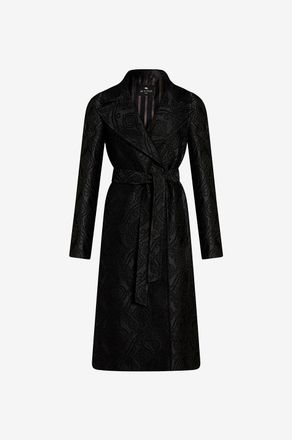 Etro Dreiviertelmantel aus satiniertem Paisley-Jacquard