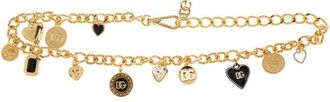 Dolce & Gabbana Riem met hangers - Dames - Riemen - Geel - S - Accessoires