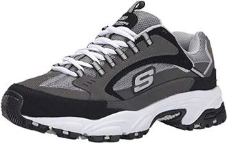 Skechers Men s Stamina Nuovo Cutback fashion sneakers, Charcoal Black, 7.5 UK X-Wide