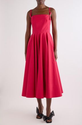 Givenchy Sliced Cotton Poplin Dress in Lipstick Pink at Nordstrom, Size 36