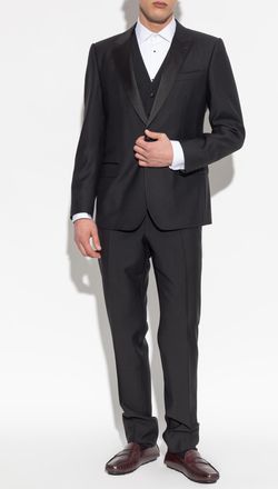 Dolce & Gabbana Wool Suit, Mens, Black