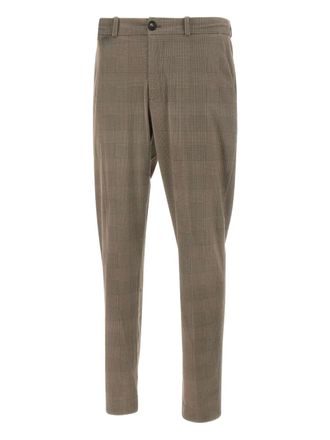 Roberto Ricci Design check elasticated trousers - men - Polyamide/Spandex/Elastane - 50 - Brown