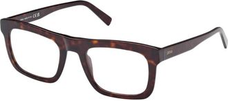 Ermenegildo Zegna Donker Havana Brillenmonturen - unisex - Brillen - Bruin - 52 MM - Accessoires