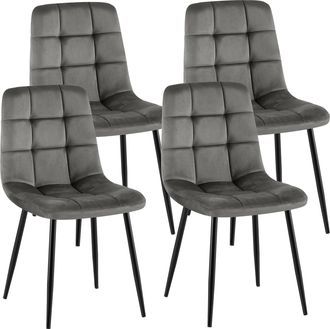 Clp Clp - Lote De 4 Sillas De Comedor Antibes Gris Oscuro