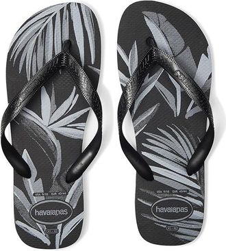 Havaianas Top Aloha Sandal Mens Sandals Black/Grey : EU 43/44 (US Mens 11/12) M, Rubber
