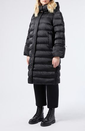 Marina Rinaldi Zina Long Puffer Coat in Black at Nordstrom, Size 22W
