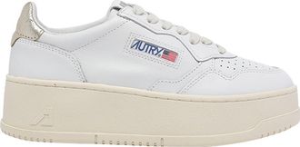 Autry White Medalist Platform Sneakers
