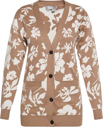 Usha Vest Dames taupe/gebroken wit