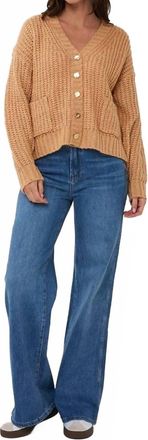 Esqualo Chunky Cardigan With Metallic Buttons In Candy