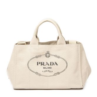 Prada Medium Canapa Tote Schoudertas