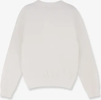 Polo Ralph Lauren Womens Crew-Neck Cotton-Blend Sweater White Sweatshirts