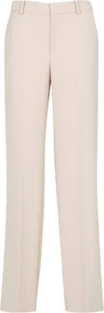 Federica Tosi Sand Straight Cady Belt-Loops Polyester Formal Pants