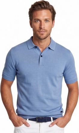 Genti polo lichtblauw effen normale fit