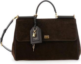 Dolce & Gabbana Bruine handtas in Crosta V+Vit. Liscio Ottone - Dames - Handtassen - Bruin - ONE Size - Tassen