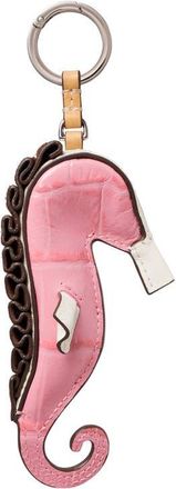 Tory Burch Seahorse Leather Key Fob in Rose Sunset at Nordstrom