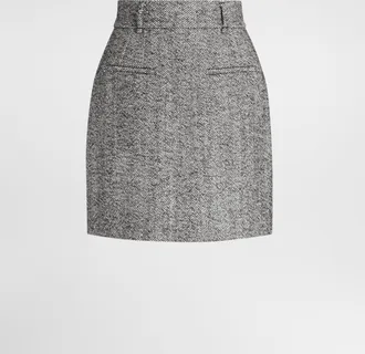 Dolce & Gabbana Wool Mini Skirt - Woman Skirts Multicolor 36