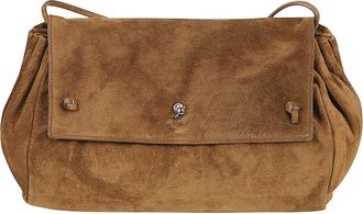 Staud Cy Convertible Metallic Suede Bag