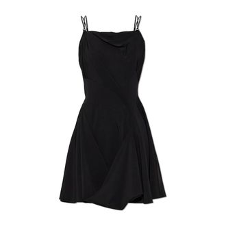 AllSaints Claire Jurk - Dames - Korte kleedjes - Zwart - M - Leer - Kleedjes