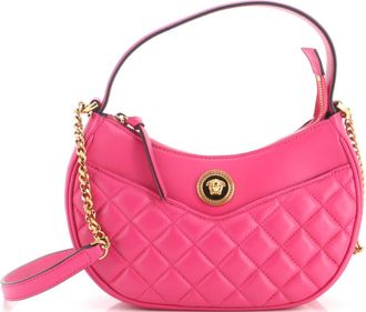 Versace Medusa Half Moon Bag Quilted Leather