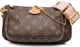 Louis Vuitton Pre-owned Womens Multi Pochette Crossbody Bag - Brown Textile - One Size