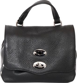 Zanellato Postina Daily M - Dames - Handtassen - Zwart - ONE Size - Leer - Tassen