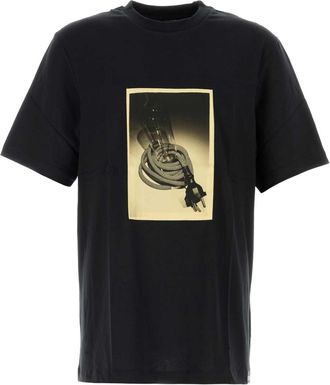 OAMC Mens Black Cotton T-shirt - Size Small